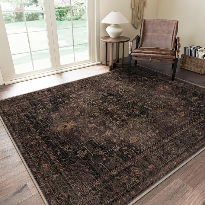 GENIMO 8x10 Area Rugs for Living Room, Machine Washable Rug, Non Slip Indoor by GENIMO