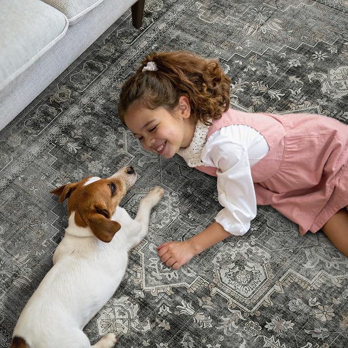 GENIMO 2x5 Runner Rugs for Hallway, Machine Washable Non Slip Vintage Rugs - Image 3