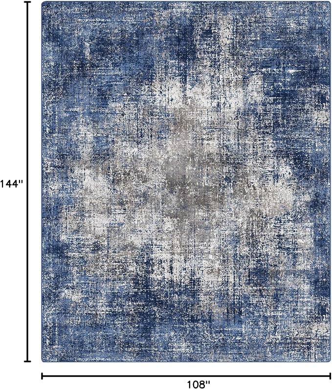 GENIMO Washable Area Rugs for Living Room, 9x12 Modern Non Slip Rugs, Low Pile - Image 2
