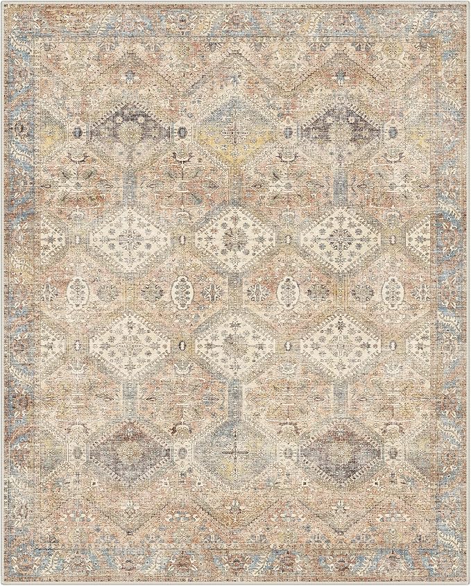 GENIMO 3x5 Area Rugs for Living Room, Machine Washable Non Slip Vintage Rugs - Image 5