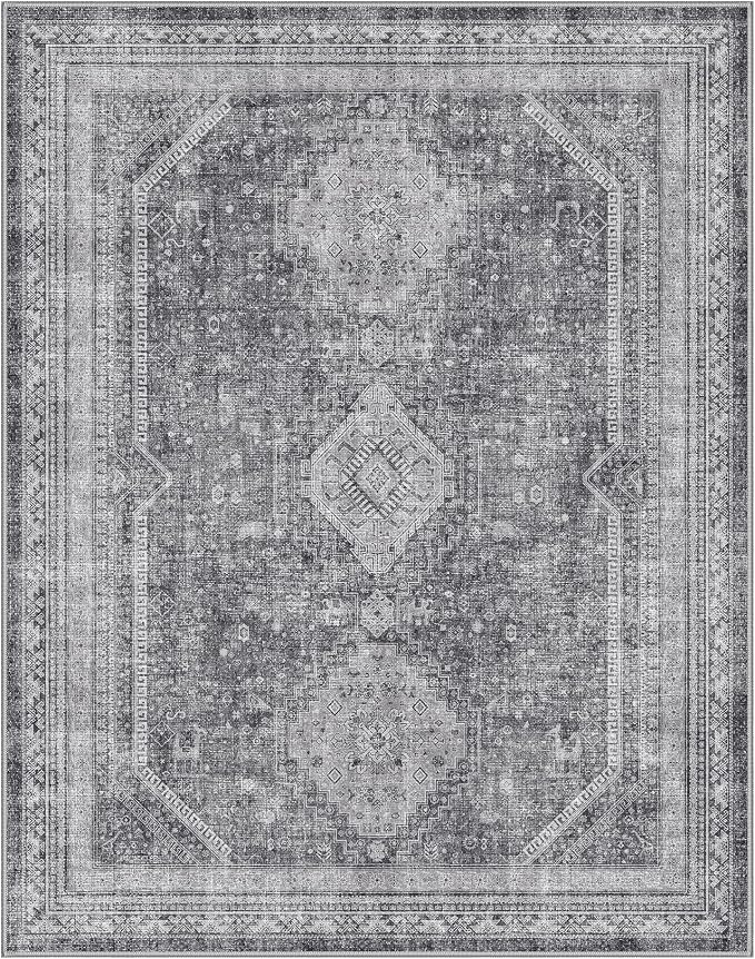 GENIMO 8x10 Area Rugs for Living Room, Machine Washable Non Slip Rugs, Low Pile - Image 6