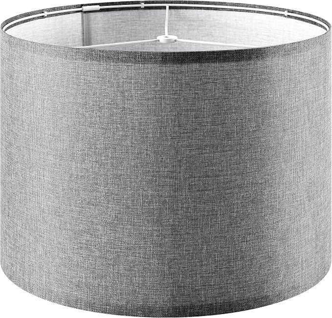 Gray Large Drum Lamp Shades for Floor Lamps Table Lamp Farmhouse Lamp Shade 16" by GOSO