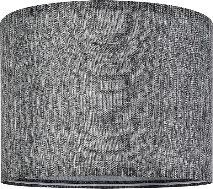 Gray Drum Lamp Shades Medium 13" Top x 13" Bottom x 10" High Traditional - Image 6