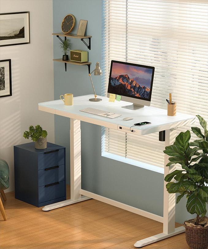 SANODESK Standing Desk with Drawer, Electric Height Adjustable Home Office Desk - Image 2