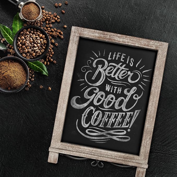 HBCY Creations Rustic Weathered Wooden Tabletop Chalkboard - Image 5